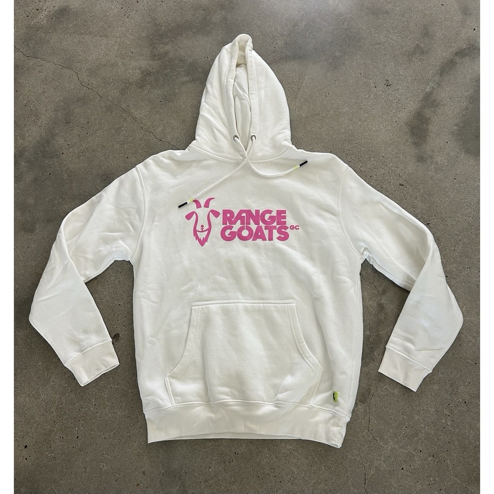 Liv Golf Hoodie Women's Range Goats GC White Pink Graphic Sweatshirt Pullover M